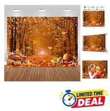 Fall Photography Backdrop 7x5ft Autumn Maple Forest Thanksgiving Background