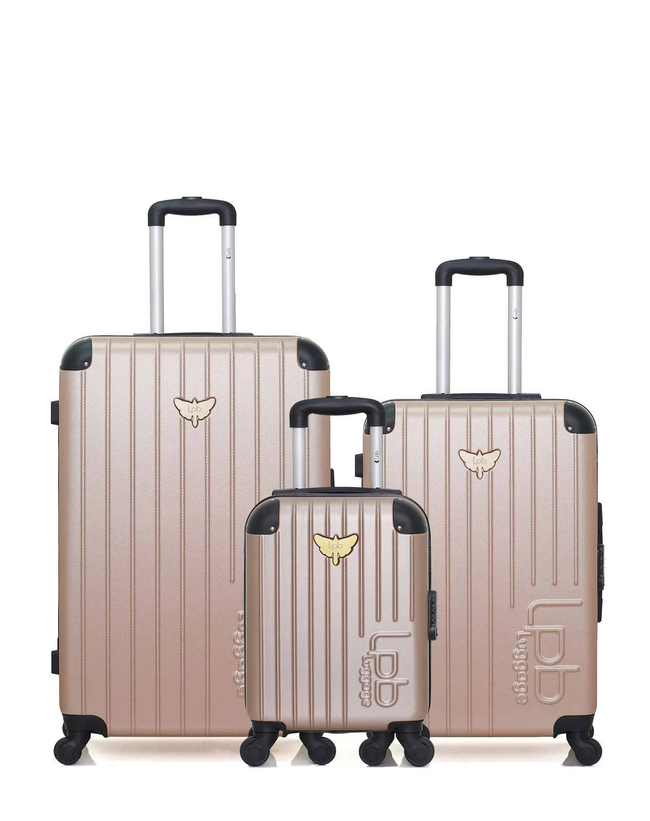 LPB LUGGAGE Marianne Lot de 3 valises rigides cabine XXS à grand format