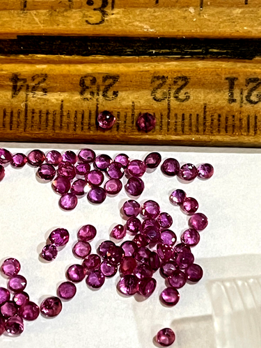 1ct Lot High Grade Genuine Rubies. 2mm Range. VERY NICE STONES *RETIRING*. - Picture 2 of 6