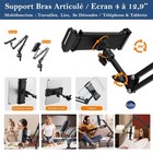 Support pour Téléphone Portable Smartphone Tablette à Bras Articulé Rotatif 360°