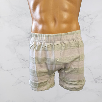 Julipet Luxury Men´s Boxer Shorts - Cream & Green - Deadstock - Sylt Boutique