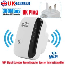 WiFi Signal Extender Range Repeater Booster Internet Amplifier 300Mbps UK Plug