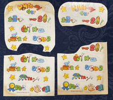 Vintage 1982 Hallmark Concentration Themed Sticker Lot