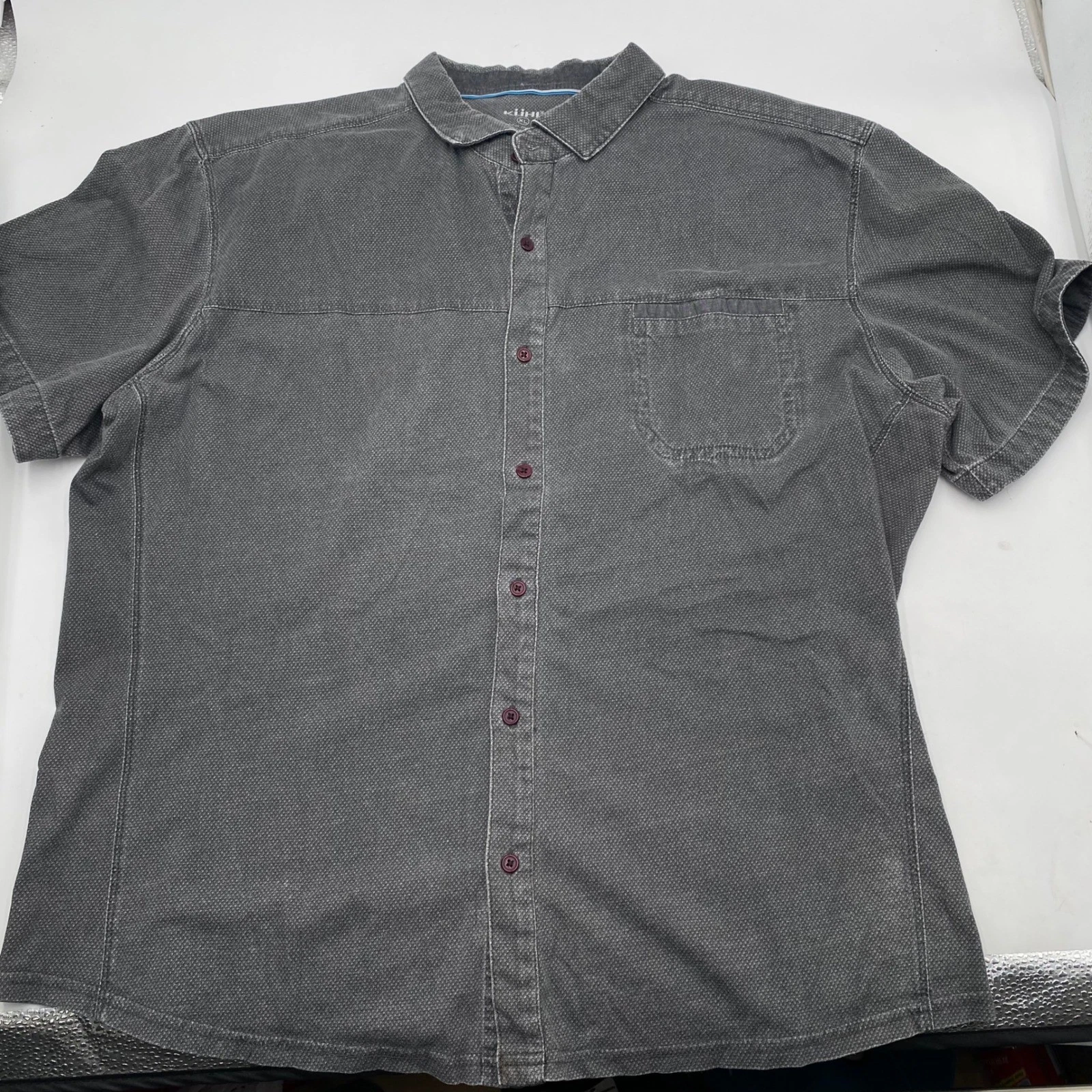 KUHL Wildfibre Shirt Mens XL Grey Organic Cotton Short Sleeve Button Down Hiking
Opens in a new wind