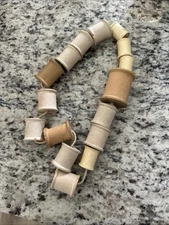 Lot of 16 Vintage Empty Wooden Sewing Thread Spools Various Brands 