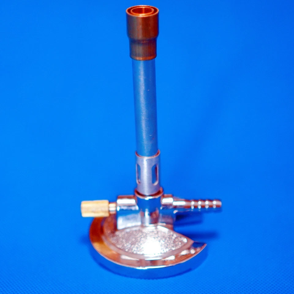 Quemador Bunsen de laboratorio dental tubo ajustable único luz de gas con válvula de aguja Foto 3 de 4