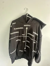 PLEASURES “ANXIETY” Hoodie (LARGE) *Great condition*