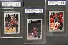 Michael Jordan 3 Card Graded Lot - CCG 9.5, 9.5 And 10 - 1998 Upper Deck Int