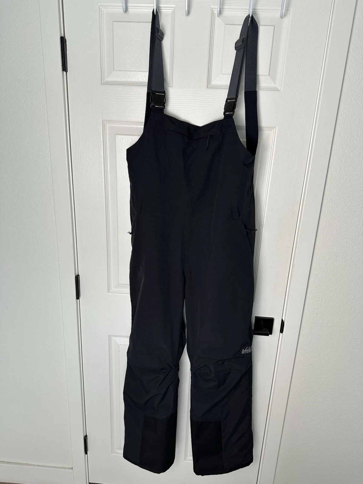REI Co-op Peak 2L Bib Snow Pants Mens XL Black Waterproof Ski EUC