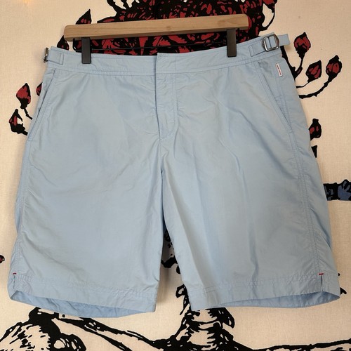 $295 MSRP Orlebar Brown Dane II Men's Swim Trunks Shorts Riviera II Blue 34
