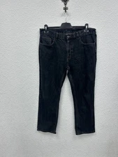George Jeans W 36” L 30” Mens Black Pockets Boot Cut Casual