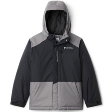 Columbia Boys Grey/Black Lift Waterproof Insulated Jacket Sz XL 18/20