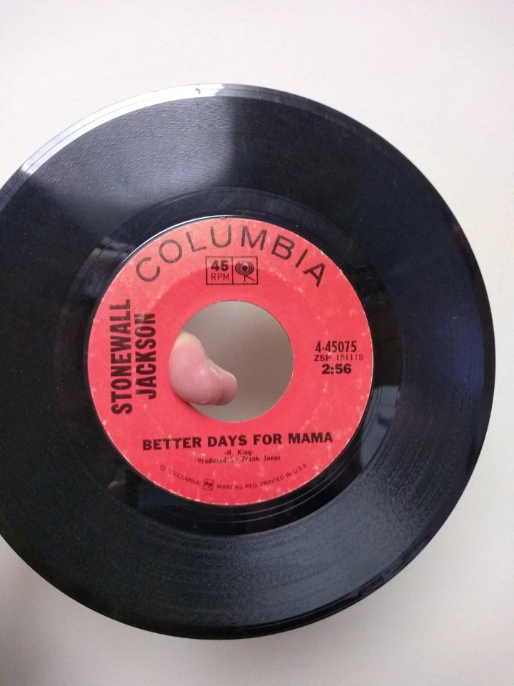 Stonewall Jackson - The Harm You've Done Columbia 45 RPM record Better Days Mama Foto 2 de 4