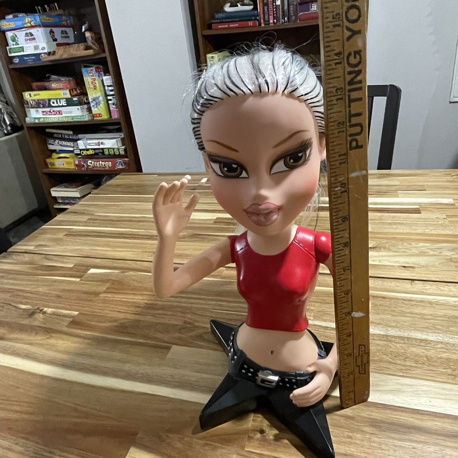 Vintage BRATZ Rock Angelz Funky Fashion Makeover Doll Jade STYLING HEAD TORSO