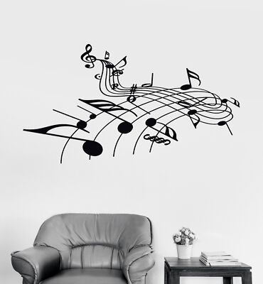Vinyl Wall Decal Musical Notes Music Art Home Decoration Stickers ...