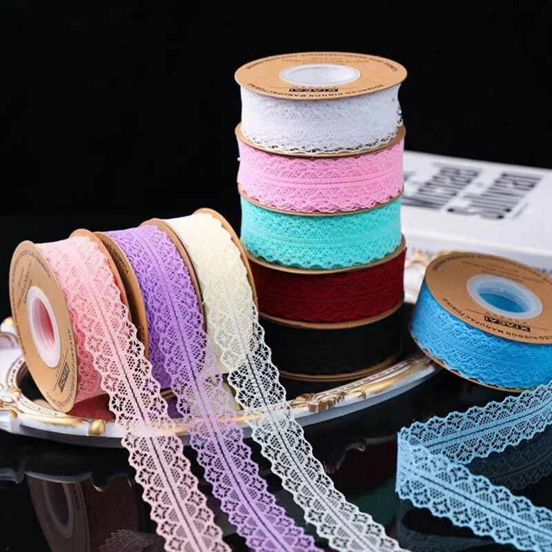 Lace Trim Ribbon 3cm Wide Vintage Pattern Roll Ribbons 25 Yards Crafts