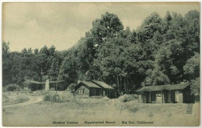 Postcard Big Sur Ca Modern Cabins Ripplewood Resort California Old