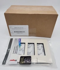 Legrand Radiant Screwless Wall Plates Outlets 3-Gang Almound Box of 6