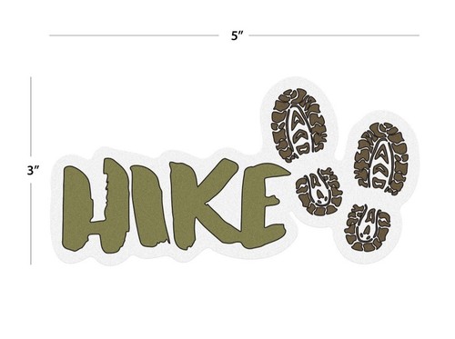Auto Drive HIKE Boot Prints Auto Decal, Easy Install, BRAND NEW - Picture 3 of 7