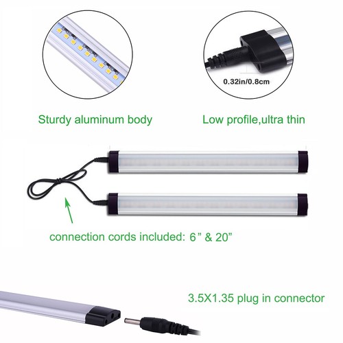 AIBOO 12V LED Under Cabinet Lighting Bar Dimmable Counter Shelf Display Lighting - Picture 41 of 43
