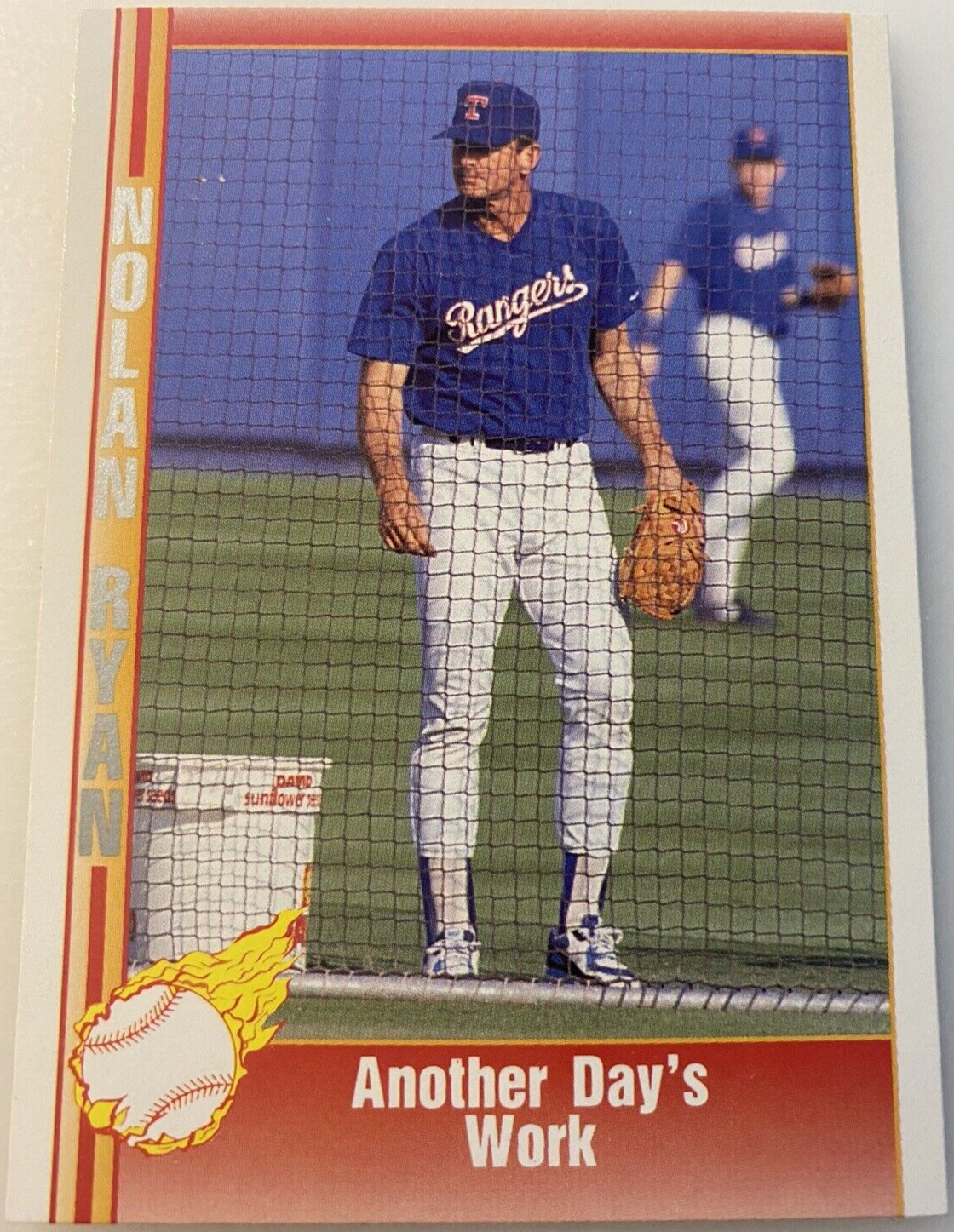 1991 Pacific Another Day's Work Nolan Ryan #215 Texas Rangers Card! D66