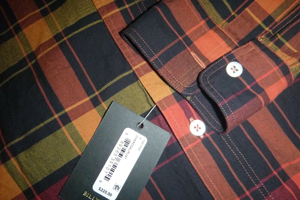 Camisa Billy Reid Para Hombres ESTÁNDAR Grabada Tuscumbia Abotonada - Pequeña-Carbón/Óxido Foto 2 de 4