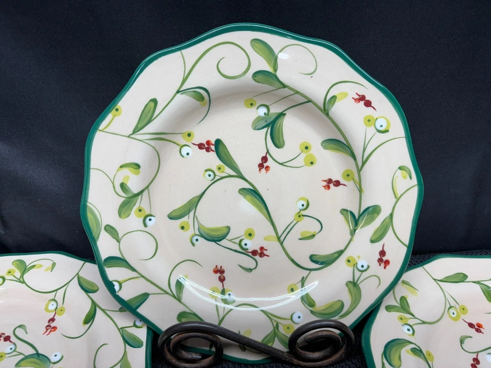 Juego de 4 ~ Platos de ensalada / almuerzo Paula Deen "HOGAR PARA LAS VACACIONES" ~ 9" Foto 2 de 4