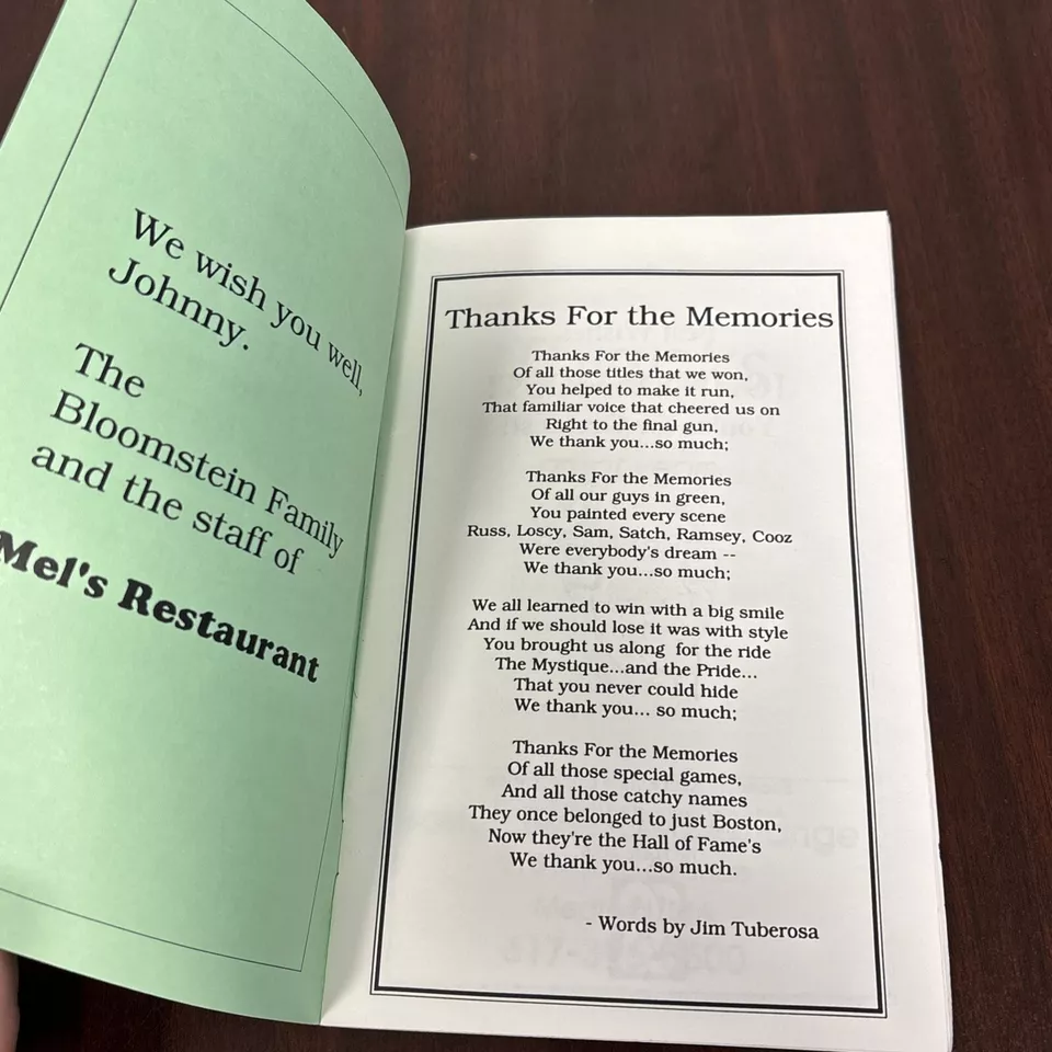 A Tribute to Johnny Most Program June 13 1991 Boston Celtics Announcer - Image 3 of 3