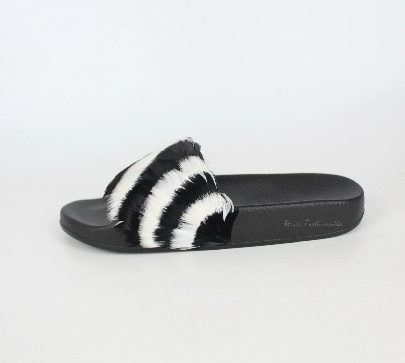 NUOVO SANDALO VALENTINO con slide in piuma Audace look zebrato per resort e lounge 35 euro