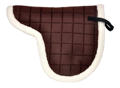 Brown Color Polycotton Quilted Design English Horse Saddle Pad In S, M, L Sizes - Picture 1 of 4