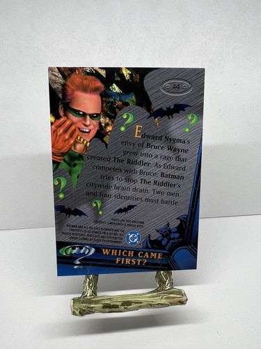 1995 Fleer Metal Batman Forever #44 Which Came First Foil Card - Picture 2 of 4