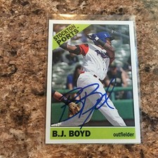 B.J. Boyd Signed 2015 Topps Heritage Minor League Auto Rc Oakland Athletics A's