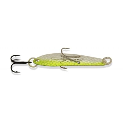 Williams Ice Jig Fishing Lure - Silver & Green Nu-wrinkle - J50GRN - 2-1/4'' Long