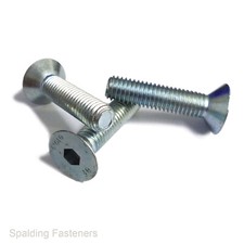 UNF HIGH TENSILE STEEL ZINC PLATED ALLEN SOCKET COUNTERSUNK SCREWS
