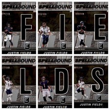 2022 Panini Donruss Elite Justin Fields Silver Spellbound Complete Set #d/349