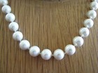 Women’s Vintage white beaded 16” necklace spring clasp — photo 4