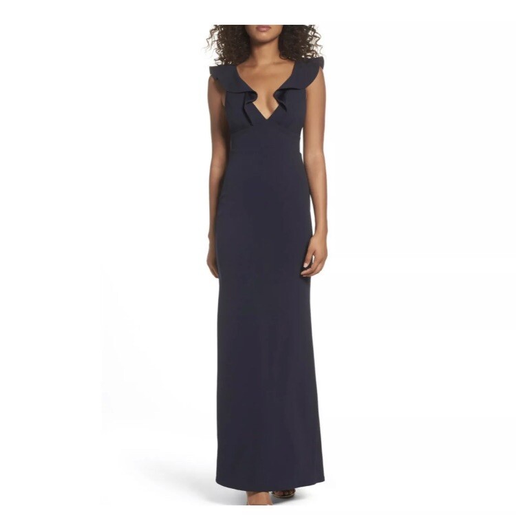 how long does it take for lulus dresses to ship Navy Blue Ruffled Tie-Back Maxi Dress | Womens | 2X (Available in 1X, M, L) | 100% Polyester | Lulus