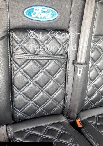 READY IN STOCK!! FORD TRANSIT CUSTOM 2013-23 VAN SEAT COVER BLUE BENTLEY - Picture 7 of 7