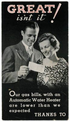 PENFIELD Gas Water Heater orig ca. 1930s advertising brochure