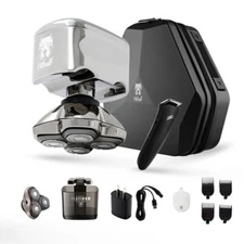 Skull Shaver Pitbull Diamond PRO Head & Face Shaver: Electric shaver Kit for Men
