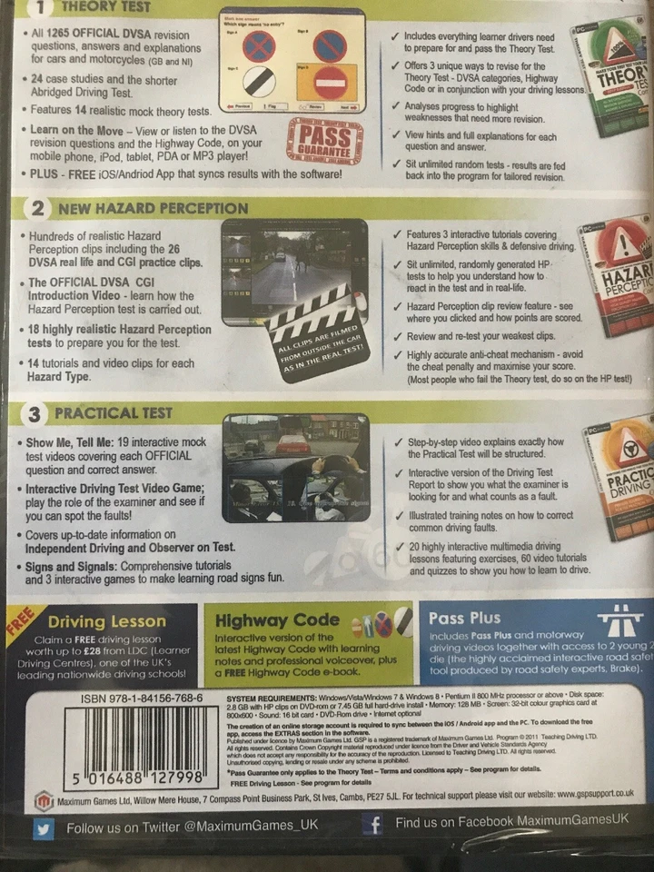 All in One Driving Test Complete New 2017 Edition Theory Hazard Practical DVD - Image 3 of 4