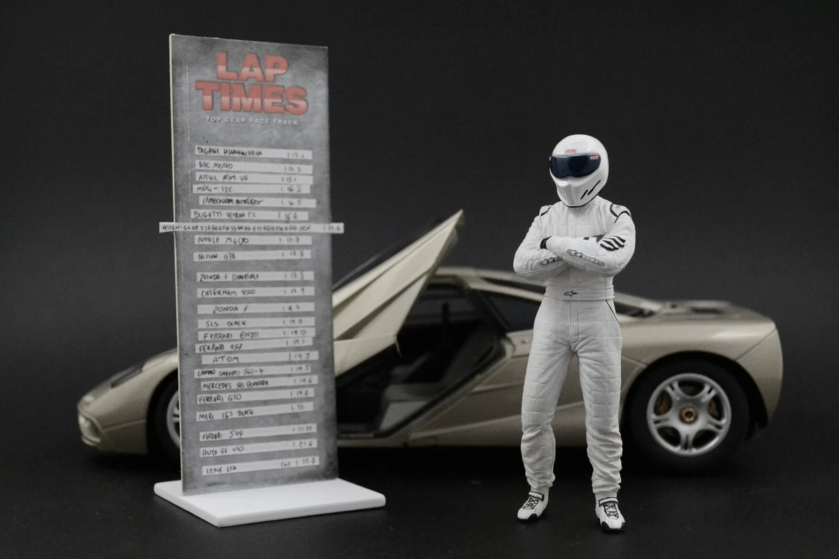Figurine The Stig 1/18 - Blanche - Résine - Top Gear - Non Peinte
