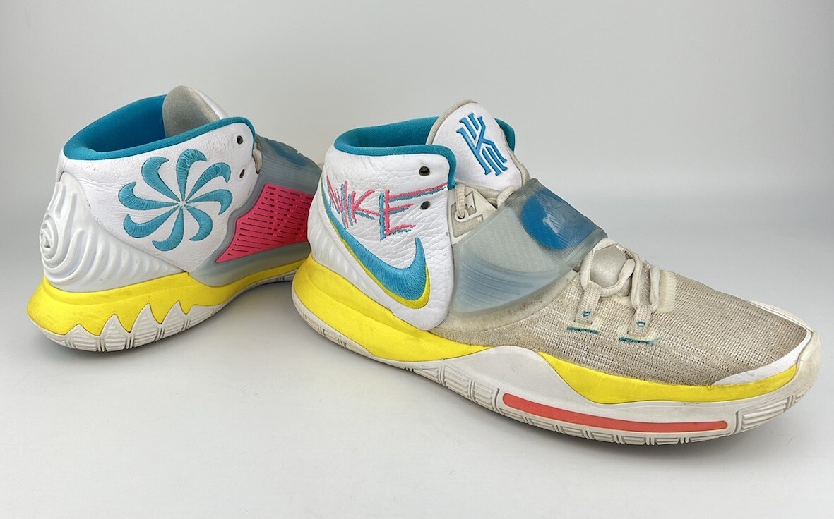 公式正規品!★KYRIE 6 NEON GRAFFITI Nike Kyrie 6 White Graffiti Neon Size 12.5 US Basketball