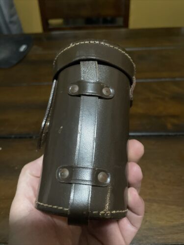 Ernest Leitz Wetzlar 4.5 Inch Lens Leather Storage Protective Case Vintage - Picture 2 of 7