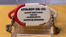DAYTON - SPRINGFIELD ATTA-BOY OIL Co. KEYCHAIN COIN HOLDER