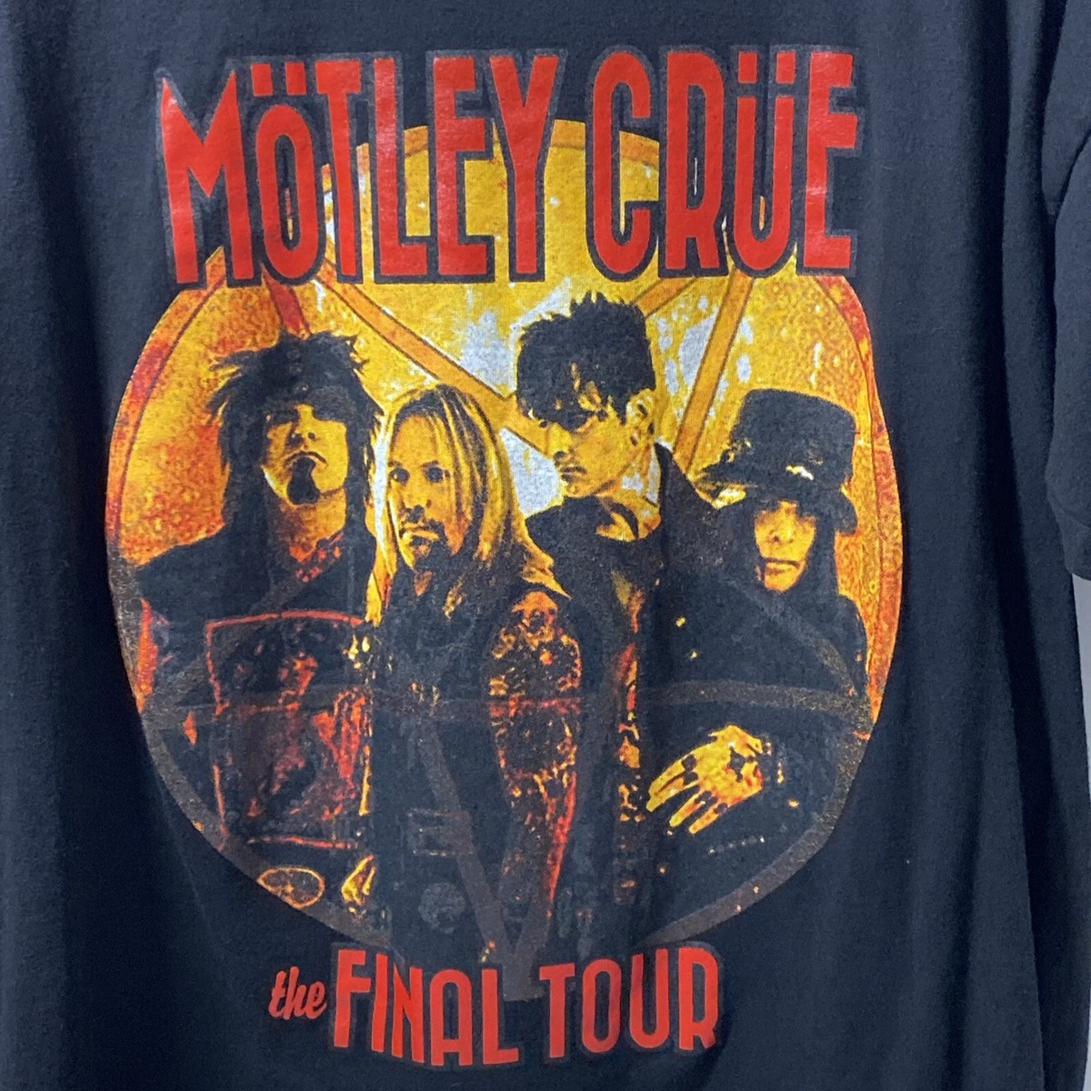 Motley Crue 2014 Tour T-Shirt Men's Large Black Final Tour