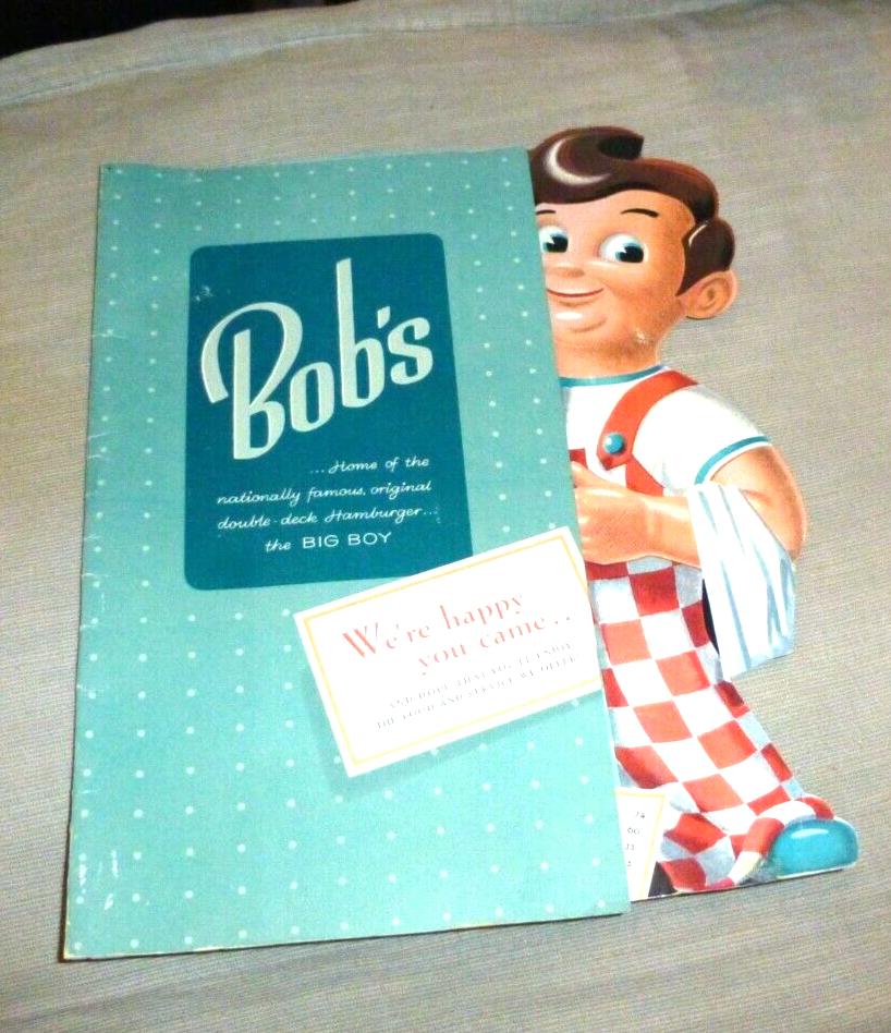 VINTAGE MENU BOB'S BIG BOY ROBERT WIAN DOUBLE DECK HAMBURGER 1956 eBay