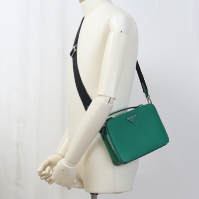 PRADA ハンドバッグ 2VH069【ランク:A】 PRADA 2VH069 9Z2 F0458 Saffiano Brick Shoulder Bag leather