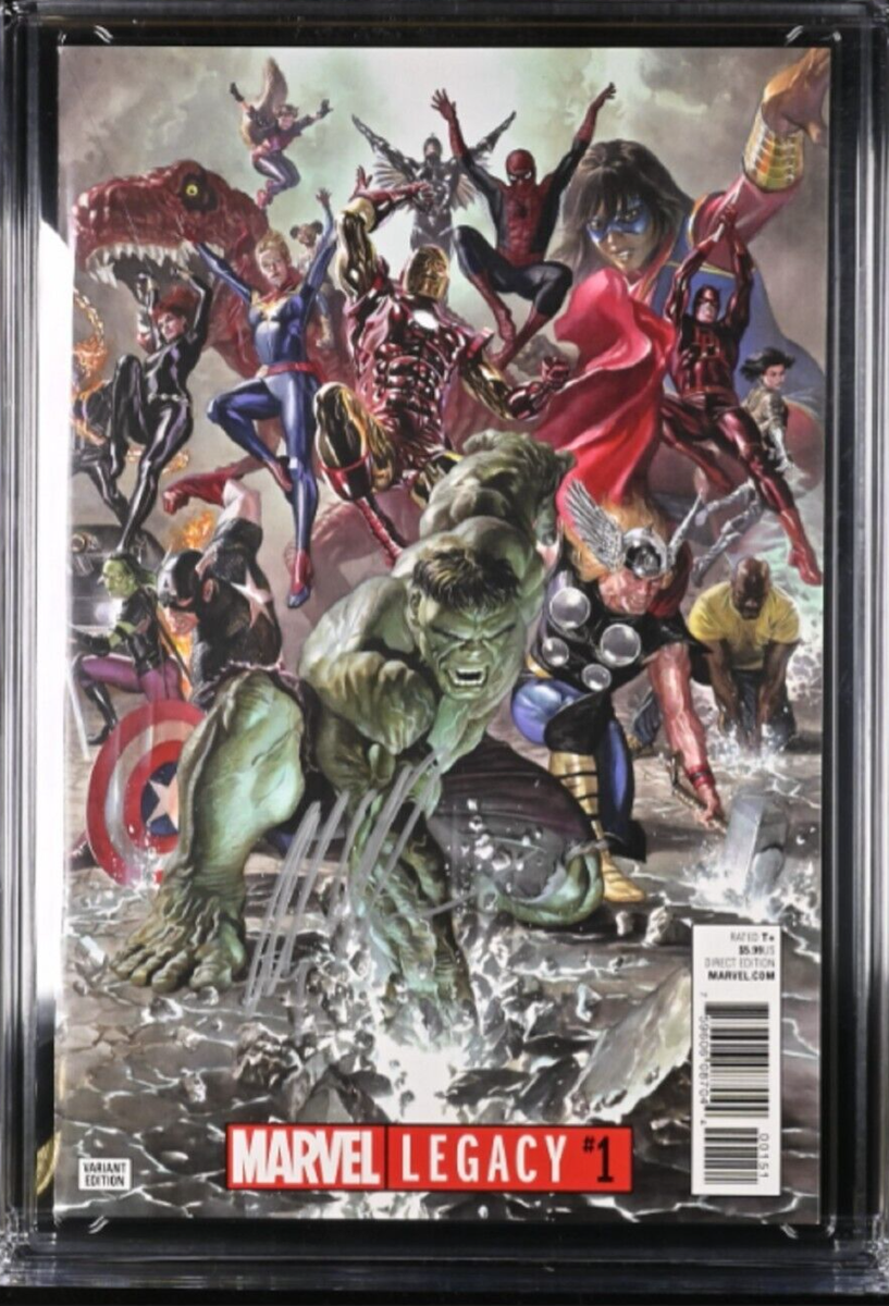 Marvel Legacy 1 CGC 9.8 SS SIGNED ALEX ROSS 1000000 BC Avengers