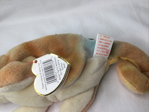 TY Beanie Baby Original August 12 1997 Iggy Iguana Tie Dye - Picture 3 of 9